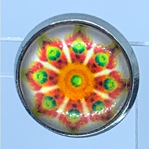 Faux Druzy Stud Stainless Steel Earrings - Picture 2 of 5